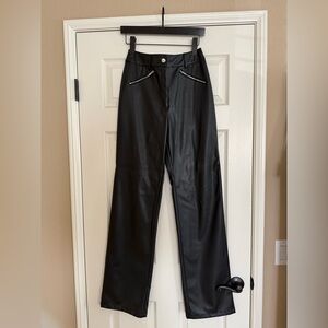 Oh Polly Black Faux Leather Pants